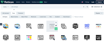flaticon home page screenshot image