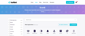 icofont home page screenshot image