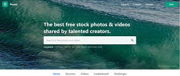pxeles home page screenshot image